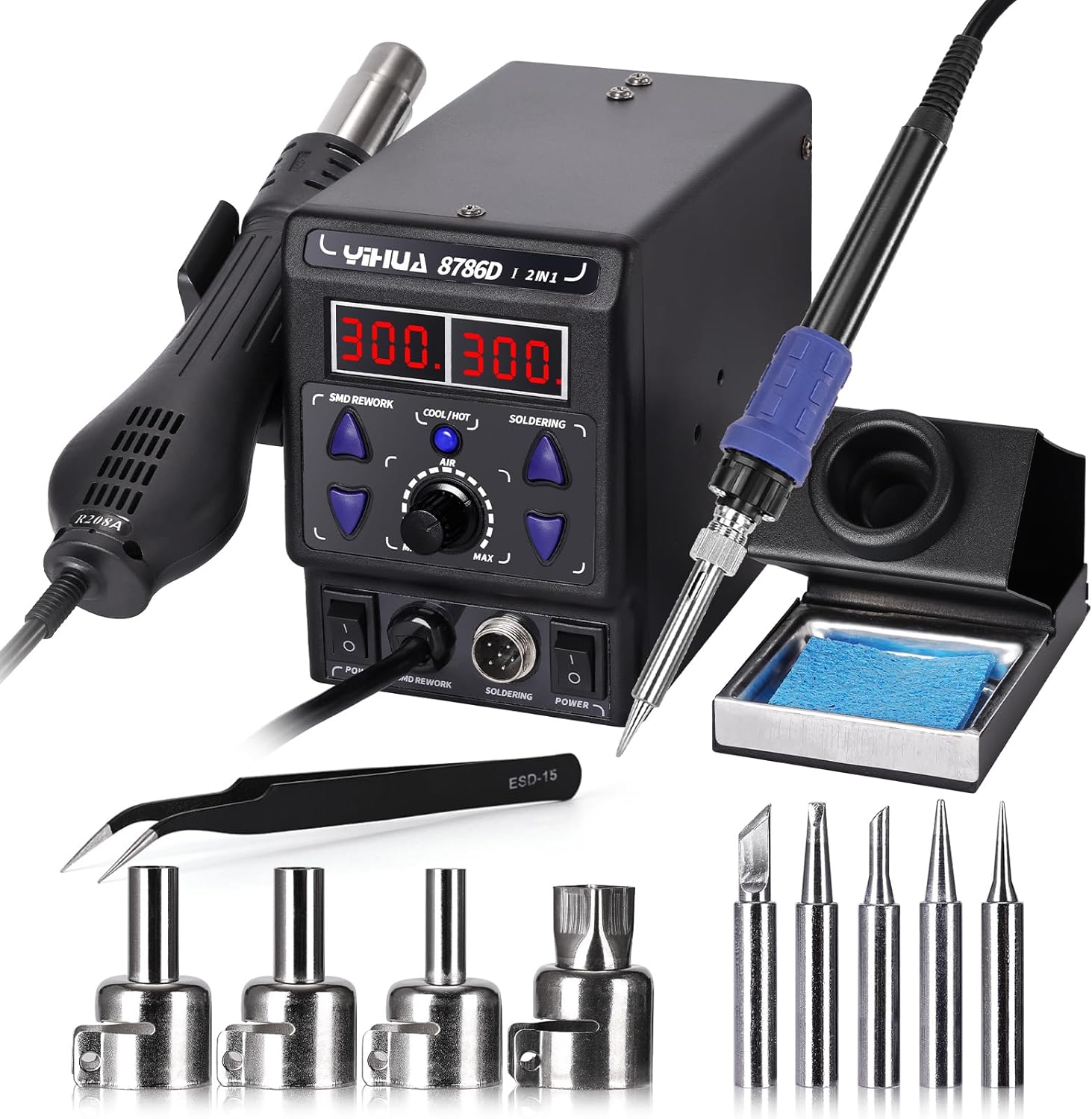 Station De Soudage ERSA RDS80 80W - Réglage électronique - Kit Débutant Avec 6 Accessoires